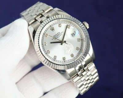 Rolex Datejust Imported 8215 Movement 41mm 904L Steel White Gold Jubilee Strap Men Watch